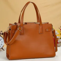 Mast & Harbour Women Solid Structured Handheld Bag-2