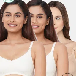 Inner Sense White & Beige Full Coverage Maternity Bra - Pack of 3-picture-36