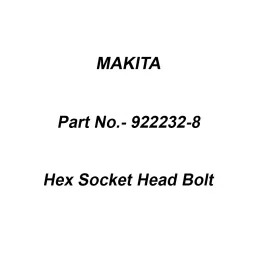 Makita Hex Socket Head Bolt Size M5x20 for JS3200, Part No 922232-8-3