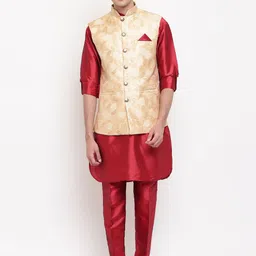 Aj DEZInES Men Regular Kurta with Pyjamas image 3