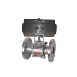 Valson 4 inch, 101.6 mm Double Acting Pneumatic Actuator Operated 3 Pc Ball Valve With Parts Flanged Silver-picture-31