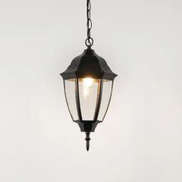 Whispering Homes Black Metal Augusta Outdoor Hanging Light - Large-image-31