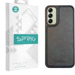 Sprig Glossy Leather Back Cover for Samsung Galaxy A14 (Blue)-image-86