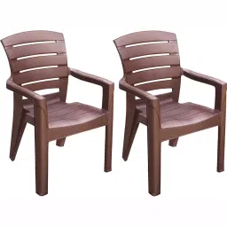 Maharaja Singham 101 Plastic Chair Brown (Set of 2)-image-95