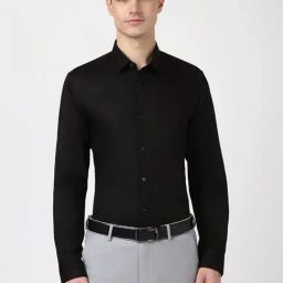 Peter England Black Cotton Slim Fit Printed Shirt-picture-14