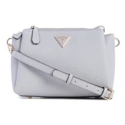 Guess Lavender Grey Solid Noelle Crossbody Bag-44