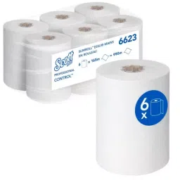 Kimberly-Clark Scott Control Slimroll Rolled White Hand Towels 198mm 3960 Sheets, 6623-picture-32