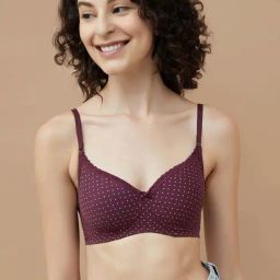 Ginger by Lifestyle Purple Cotton Printed T-Shirt Bra-picture-11