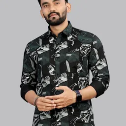 Metronaut Classic Abstract Printed Casual Shirt-image-10