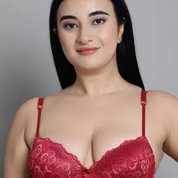 MAKCLAN Women Medium Coverage Underwired Lightly Padded Balconette Bra-18