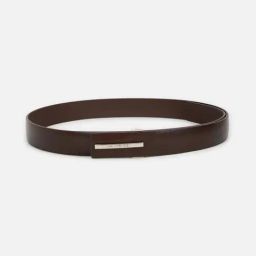 Van Heusen Brown Leather Textured Waist Belt-image-81