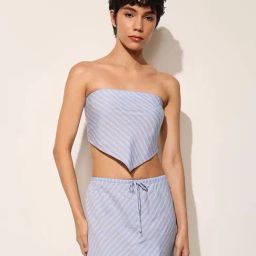 Only Blue Regular Fit Striped Top-image-70