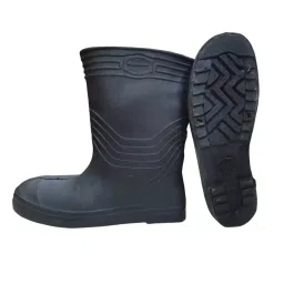 Comfort High Ankle Gum Boot Shoes Black UK 6-image-15
