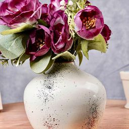 BEHOMA Off White Metal Bud Flower Vase-image-98