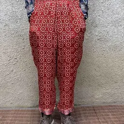 Chidiyaa Women Gypsy Heart Ethnic Motifs Printed Regular Fit Mid-Rise Trouser-image-22