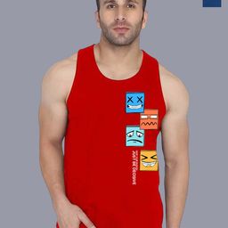 SLOWLORIS Pack Of 2 Printed Innerwear Vests- SL26 COMBO (LOUD BLKPCK) (JUST RED)-image-37