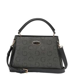 Guess Coal Printed Satchel Handbag-6