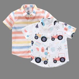 BAESD Boys Classic Opaque Printed Formal Shirt-picture-40