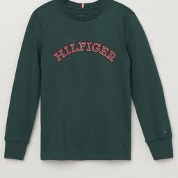 Tommy Hilfiger Boys Green Cotton Embroidery T-Shirt-image-92