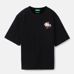 United Colors of Benetton Boys Black Cotton Printed Tshirt-image-65