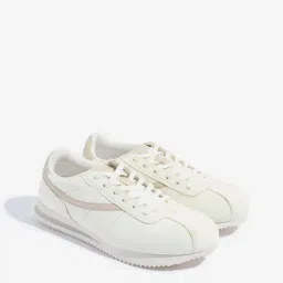 LUNA BLU by Westside White Lace-Up Sneakers-image-59