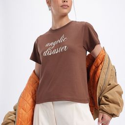 glitchez Angelic Chaos Typography Printed Tshirt-image-96
