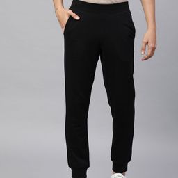 Huetrap Men Black Solid Joggers-picture-6