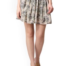 Moda Rapido Women Printed Mini Flared Skirt-image-85