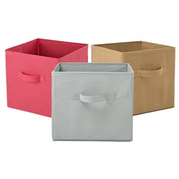 Kuber Industries Pink & Grey 3 Pieces Multi-Utility Organisers-13