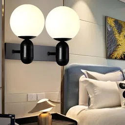 KINIS Black & White Spherical Shaped Metal Wall Lamp-image-83