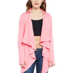 Hypernation Pink Cotton Shrug-image-39
