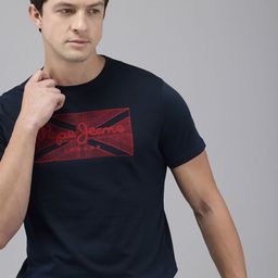 Pepe Jeans Brand Logo Printed Pure Cotton Slim Fit T-shirt-picture-21