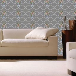 Jaamso Royals Grey & Pink Floral Printed Self-Adhesive & Removable Wall Sticker-10