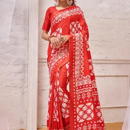 Anouk Rustic Silk Blend Bagru Saree image 2