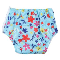 Chinmay Kids Baby Swim Diaper Waterproof Reusable Leakproof Adjustable Boys Girls Swimsuit Sky Blue Flower-image-80