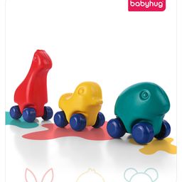 Babyhug My First Rolling Pets Set of 3 - Multicolour-0