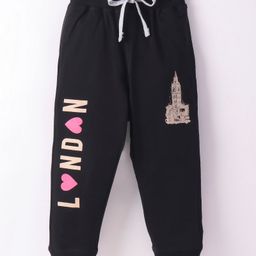 Doreme Single Jersey Ankle Length Lounge Pant Big Ben Print - Black-16