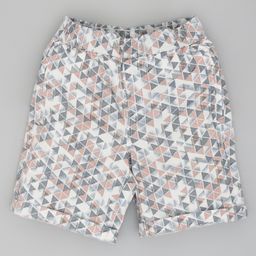 YOUMAA 100% Cotton Triangle Printed Shorts - Blue-image-82
