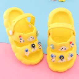 Oh! Pair Clogs with Back Strap Closure Astronaut Applique - Yellow-picture-7