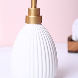 Voncasa White Purity Soap Dispenser - Cylindrical Shape (450 ml)-image-1