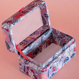 The Wishing Chair Pearlised Paper Leather Mini Memento box- Blue Meadow-image-91