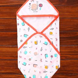 Doreme Interlock Towel & Wrappers Butterfly Print L 81 x B 81 cm - Coral-picture-24