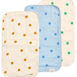 Nintara Baby Extra-Soft, Absorbent, 100% Organic Cotton Large Burp Cloth Pack of 3 - Stars-17