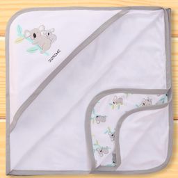 Doreme Interlock Knit Hooded Towel and Wrapper Panda Print L 83.5 x B 82.5 cm - Grey-image-20