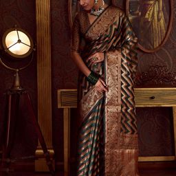 Dori Woven Design Zari Organza Banarasi Saree-image-88