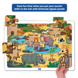 MiniLeaves Wild Safari Floor Puzzle - 24 Pieces image 3