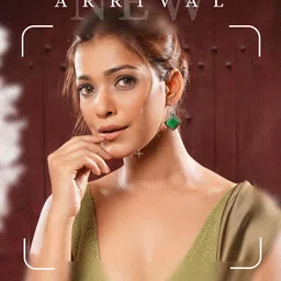 Saraf RS Jewellery Rhodium Plated Artificial Stones Studded Oxidised Square Drop Earrings image 3