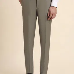 METAL Men Slim Fit Mid-Rise Formal Trousers-image-93