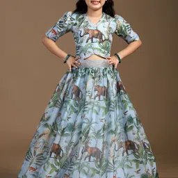 BAESD Girls Printed Ready to Wear Lehenga &-picture-45
