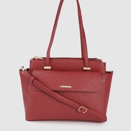 Caprese Maroon Solid Shoulder Bag-12